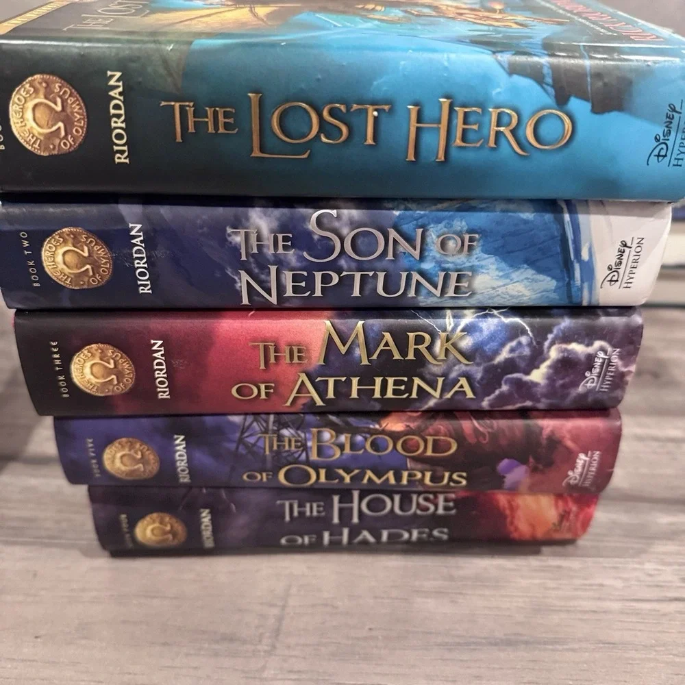 Heroes of Olympus Complete Series Set 1-5 Rick Riordan Hardcover Books